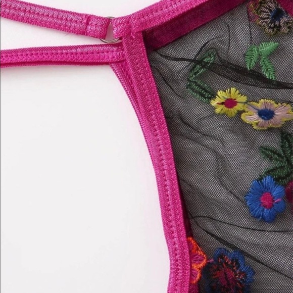 Lingerie lace black floral set - Picture 2 of 3